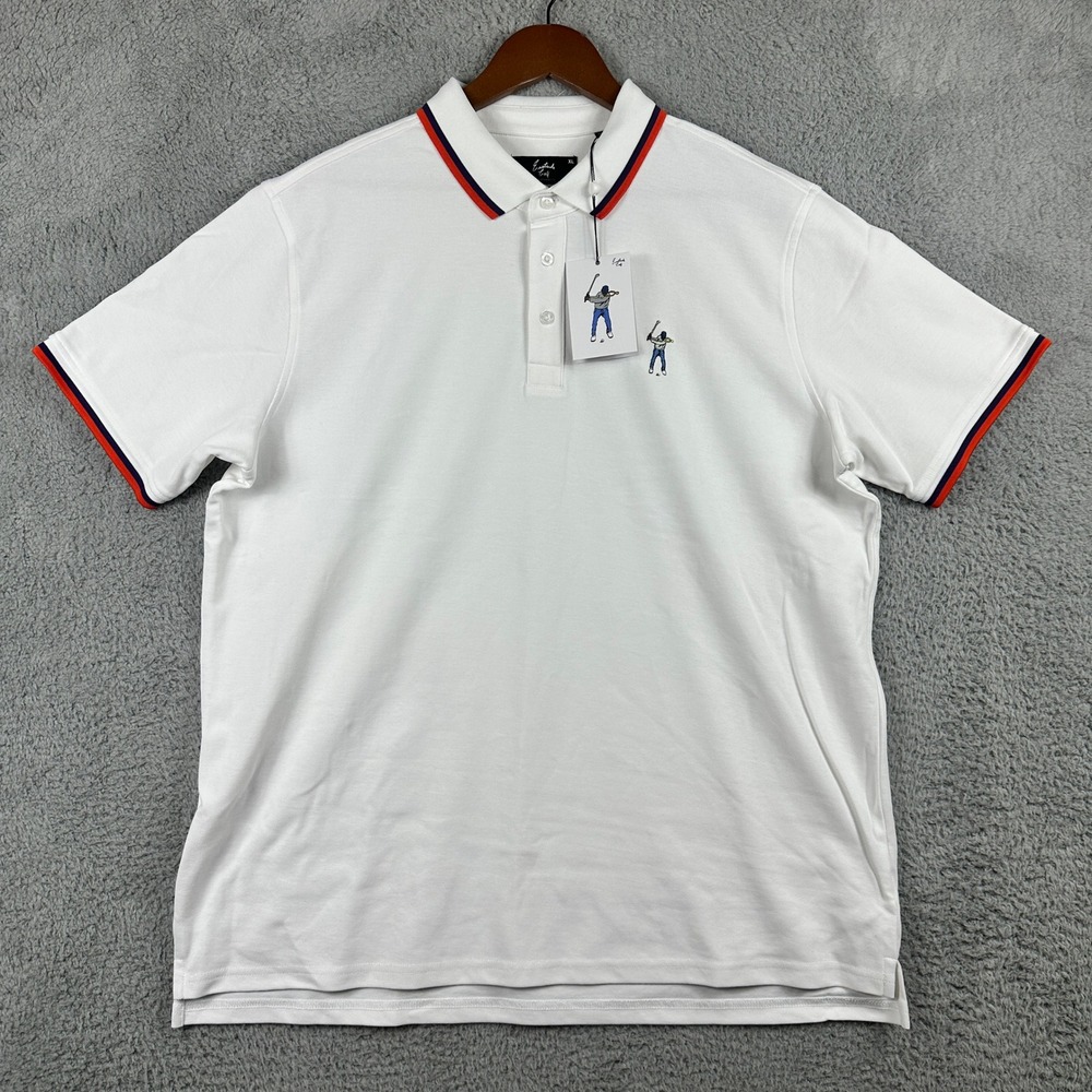 Eastside Golf Polo Shirt Mens XL White Short Sleeve Pique Be Authentic NEW